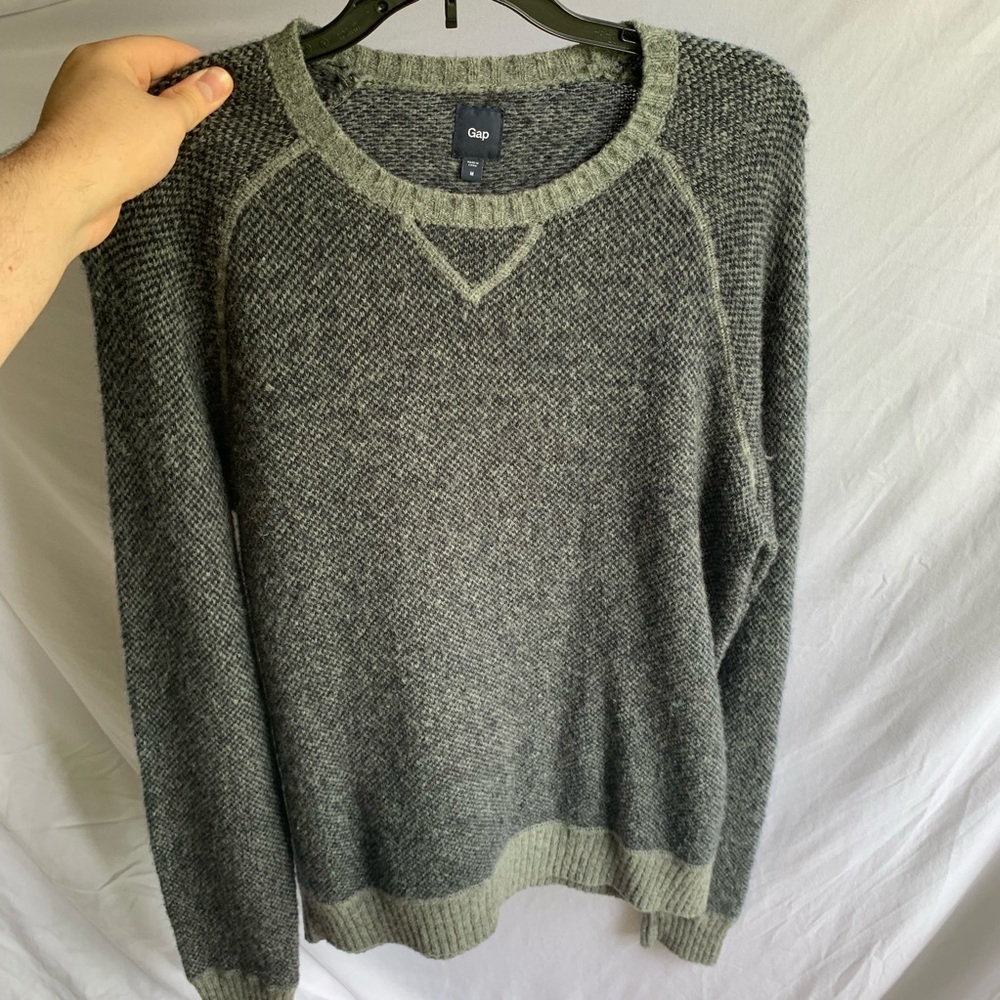 Gap Grey Knitted Crew Neck Sweater Mens M